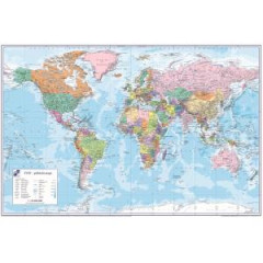 Podloka na stl KARTON PP s mapou sveta 40x60cm 