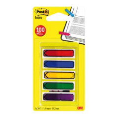 Zloky Post-it Index pka 11,9 x 43,2mm, 5x20 l 