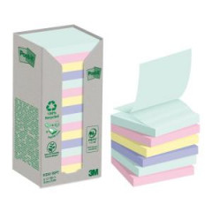Samolepiace Z-Bloky Post-it recyklovan, NATURE, 76x76 mm, dhov, 16x100 lstkov 