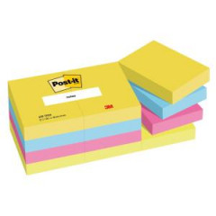 Samolepiaci bloek Post-it ENERGETIC, 38x51mm, 12x100 lstkov 