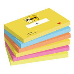 Samolepiaci bloek Post-it ENERGETIC 76x127mm, 6x100 lstkov 