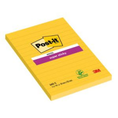 Bloek Post-it Super Sticky, 102x152 mm, lt, linajky