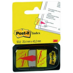 Zloky Post-it Index irok 25,4x43,2 `podpis` 