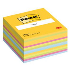 Samolepiaci bloek Post-it, 76x76 mm, mix farieb 