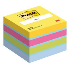 Samolepiaci bloek Post-it 51x51 mini mix farieb 