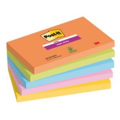 Samolepiaci bloek Post-it Super Sticky BOOST, vekos 76x127 mm, 5 blokov po 90 lstkov 