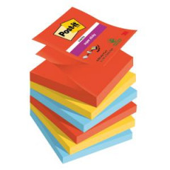 Samolepiace Z-bloky Post-it Super Sticky PLAYFUL, vekos 76x76 mm, 6 blokov po 90 lstkov 