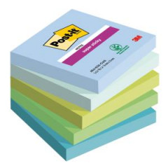 Bloek Post-it Super Sticky OASIS, vekos 76x76 mm, 5 blokov po 90 lstkov