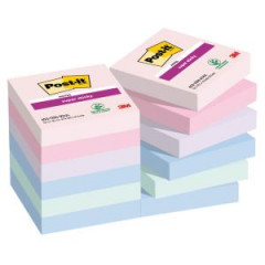 Bloek Post-it Super Sticky SOULFUL, vekos 47.6x47.6 mm, 12 blokov po 90 lstkov