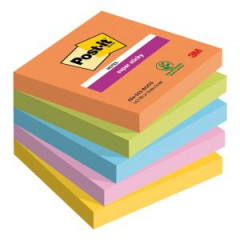 Bloek Post-it Super Sticky BOOST, vekos 76x76 mm, 5 blokov po 90 lstkov