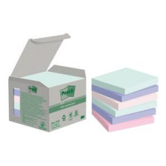 Samolepiaci bloek Post-it Super Sticky NATURE, pastelov farby, vekos 76x76 mm, 6 blokov po 100 lstkov 