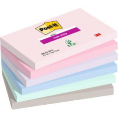 Samolepiaci bloek Post-it Super Sticky SOULFUL, vekos 76x127 mm, 6 blokov po 90 lstkov 