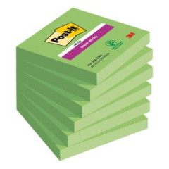 Bloky Post-it Super Sticky zelen 76x76mm