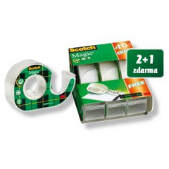 Lepiaca pska Scotch Magic 19mm x 7,5m s dispenzorom 2+1 zdarma 