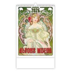 Nstenn kalendr Alfons Mucha 24 x 33 cm 2026 