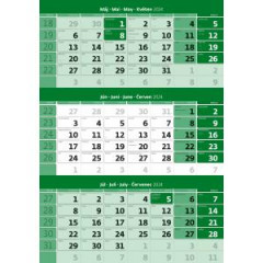Trojmesan kalendr zelen 2024