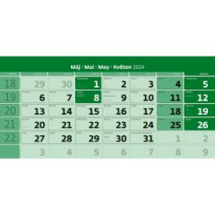 Nstenn kalendr trojmesan zelen so pirlou 2024