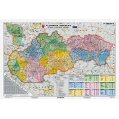 Mapa Slovensko-Kraje a zemn obvody