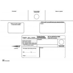 Potov oblky C5 doruenka do VR OD, Nedoposiela, 100 ks