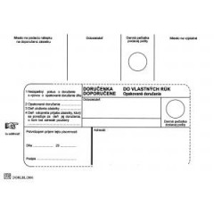 Potov oblky B6 doruenka do VR OD, Doposiela, 100 ks 