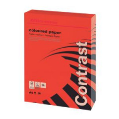 Farebn papier Office Depot A4, intenzvna erven, 80 g/m2 