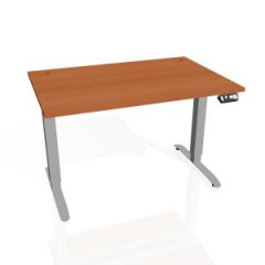 Pracovn stl Motion, PO, 2S, 140x70,5-120,5x80 cm, erea/siv 
