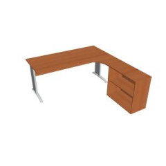 Pracovn stl Cross, ergo, av, 180x75,5x200 cm, erea/kov 