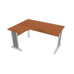Pracovn stl Cross, ergo, prav, 160x75,5x120 cm, erea/kov 