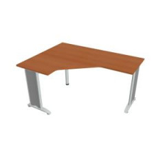 Pracovn stl Flex, ergo, prav, 160x75,5x120 (60x60) cm, erea/kov 