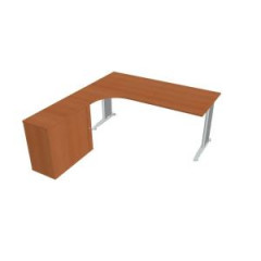 Pracovn stl Flex, ergo, prav, 180x75,5x200,0 (40x80) cm, erea/kov 