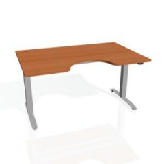 Pracovn stl Motion Ergo, ZO, 2S, 180x70,5-120,5x90 cm, erea/siv 