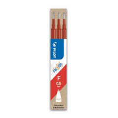Nhradn npl do gumovacieho rollera PILOT Frixion 0,5 mm erven 3ks 