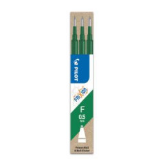 Nhradn npl do gumovacieho rollera PILOT Frixion 0,5 mm zelen 3ks 