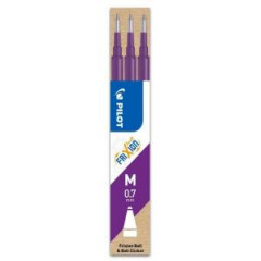 Nhradn npl do gumovacieho rollera PILOT Frixion 0,7 mm fialov 3ks 