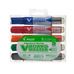 Sada popisovaov na tabule PILOT V-Board marker 5S 