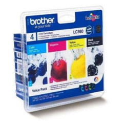 Atramentov npl Brother LC-980 BK/C/M/Y Pack pre DCP-145C/165C 
