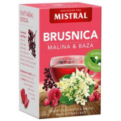 aj MISTRAL ovocn HB Brusnica, malina a baza ierna 40 g 