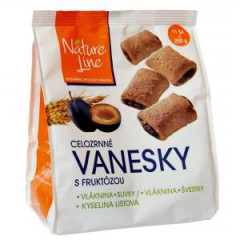 NATURE LINE suienky celozrnn VANESKY so slivkami 200g 