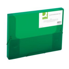 Plastov box s gumikou Q-CONNECT zelen 