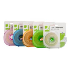 Lepiaca pska Q-CONNECT 19 mm x 33 m s dispenzorom v mixe farieb 