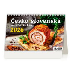 Stolov kalendr riadkov 22,6x13,9 cm - esko-slovensk kuchrka 2026 