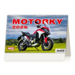 Stolov kalendr riadkov 22,6x13,9 cm - Motorky 2026 