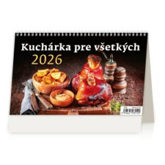 Stolov kalendr riadkov 22,6x13,9 cm - Kuchrka pre vetkch 2026 