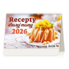 Stolov kalendr riadkov 22,6x13,9 cm - Recepty starej mamy 2026 