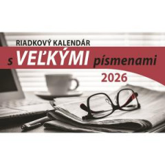 Stolov kalendr riadkov 23 x 14 cm s VEKMI psmenami 2026 