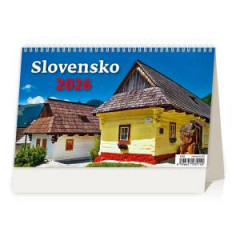 Stolov kalendr riadkov 22,6x13,9 cm - Slovensko 2026 