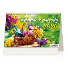Stolov kalendr riadkov 22,6x13,9 cm - Zdravie z prrody 2026 