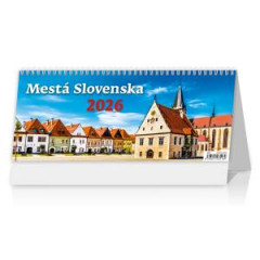 Stolov kalendr riadkov 32,1x13,4 cm - Mest Slovenska 2026 