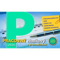 Stolov kalendr riadkov 23 x 14 cm - Pracovn 2026 