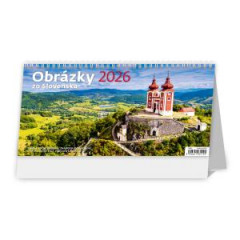 Stolov kalendr stpcov 30,1x15 cm - Obrzky zo Slovenska 2026 